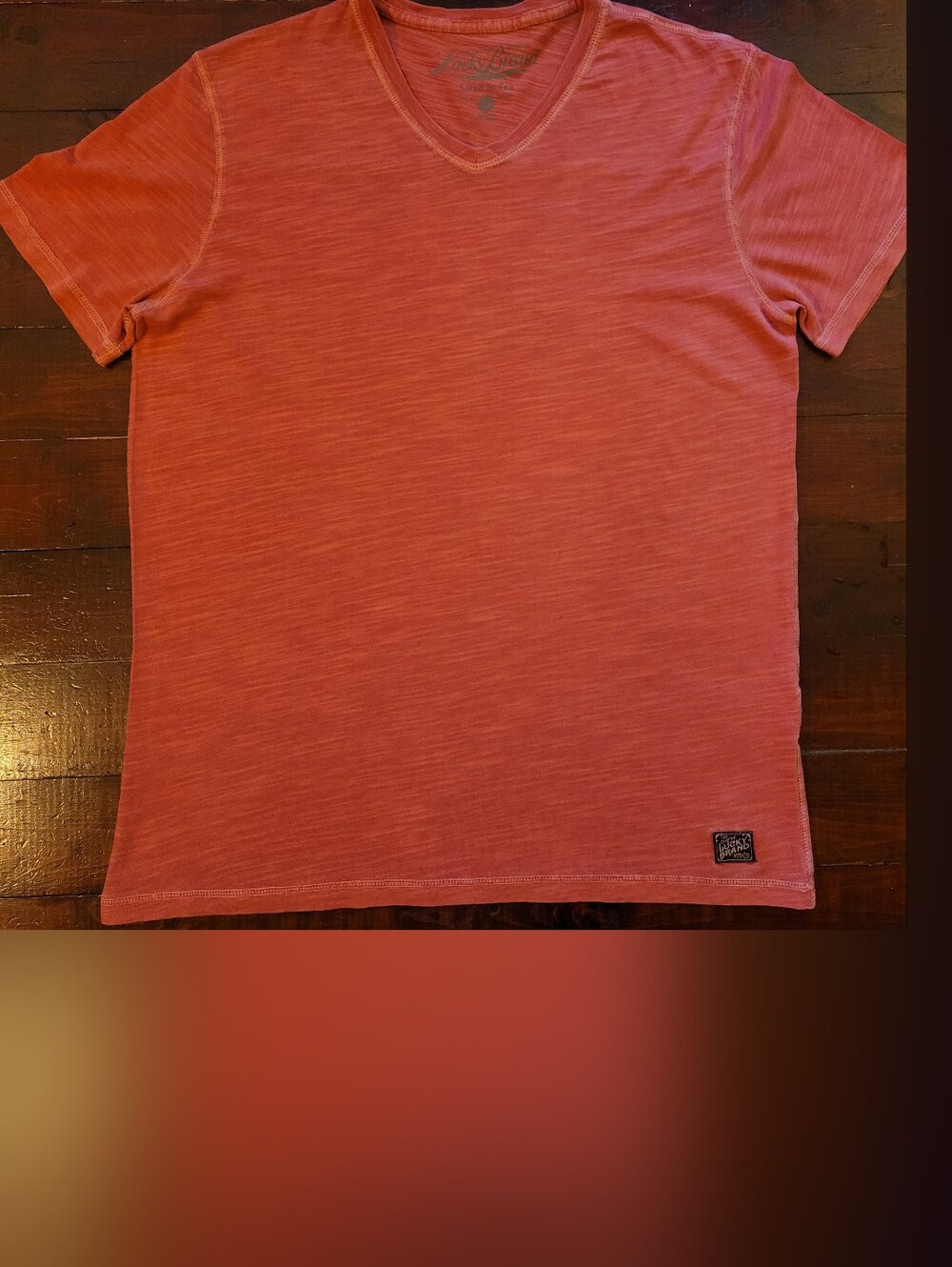 RARE Vintage Lucky Brand Red "Lived in Tee" Size Medium